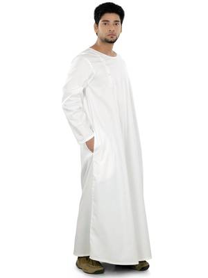White Plain Cotton Galabiyyas 1