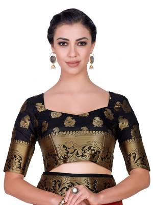 Red Woven Art Silk Saree With Blouse 5