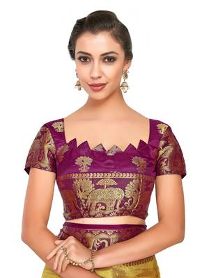 Yellow Woven Art Silk Saree With Blouse 6