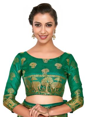 Orange Woven Art Silk Saree With Blouse 6
