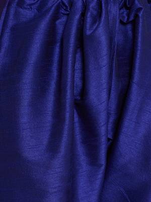 Blue Plain Dupion Silk Kurta Pajama 5