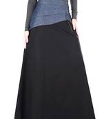 Black Plain Cotton Islamic Skirts