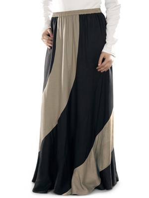 Black Plain Rayon Islamic Skirts 1