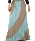 Blue Plain Rayon Islamic Skirts