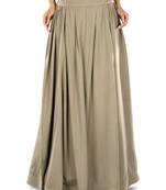 Khaki Plain Rayon Islamic Skirts