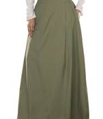Green Plain Rayon Islamic Skirts