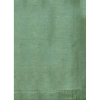 Teal Green & Mustard Uppada Silk Printed & Embroidered Women's Palazzo Suit 6