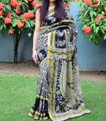 Multicolor Printed Silk Saree With Blouse