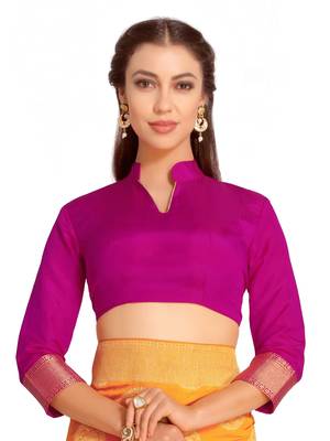 Gold Woven Art Silk Saree With Blouse 5