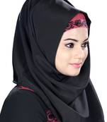 Black Satin Plain Hijab