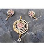 Pink Diamond Pendant Set