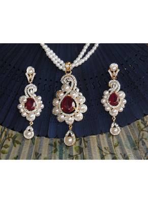 Ruby Pearl Pendant Set 1