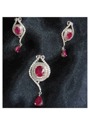 Ruby Diamond Pendant Set 1