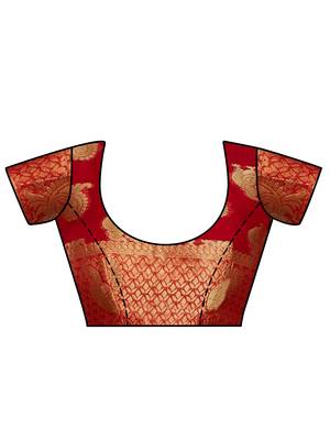 Green Woven Art Silk Saree With Blouse 7