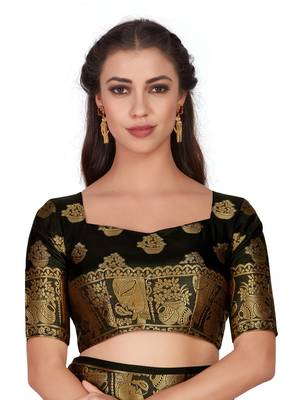Orange Woven Art Silk Saree With Blouse 6