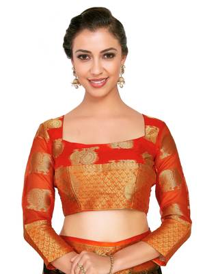 Black Woven Art Silk Saree With Blouse 6