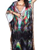 Multicolor Stylish Satin Silk Digital Printed Kaftan