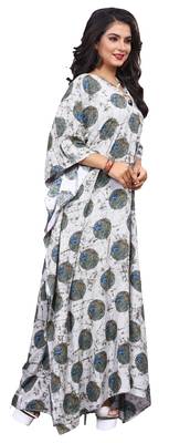 Multicolor Printed Rayon Soft Cotton Long Kaftan 3