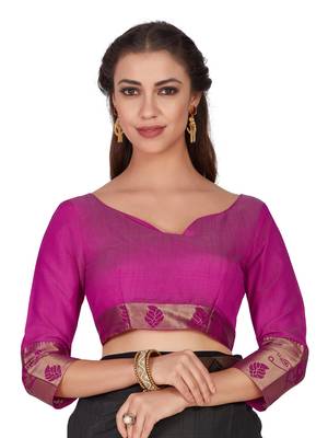 Black Woven Tussar Silk Saree With Blouse 6