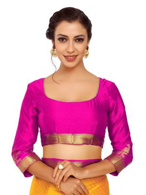 Gold Woven Crepe Saree With Blouse 6