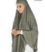 MyBatua Charcoal Dua Prayer Khimar - Soft Viscose Jersey
