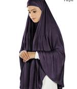 MyBatua Purple Dua Prayer Khimar - Soft Viscose Jersey