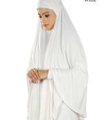 MyBatua White Dua Prayer Khimar - Soft Viscose Jersey