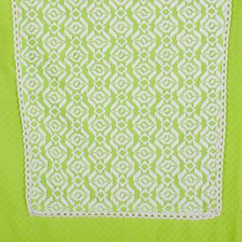 Lemon Georgette Cap Sleeve Kurta and Churidar Unstitched Set For Women's 3
