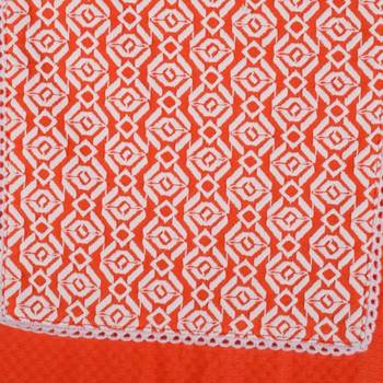 Orange Georgette Cap Sleeve Kurta and Churidar Unstitched Set For Women's 3