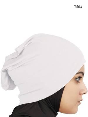 MyBatua White Viscose Jersey Under Hijab Cap 1