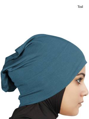 MyBatua Teal Viscose Jersey Under Hijab Cap 1