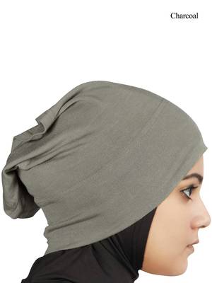 MyBatua Charcoal Viscose Jersey Under Hijab Cap 1