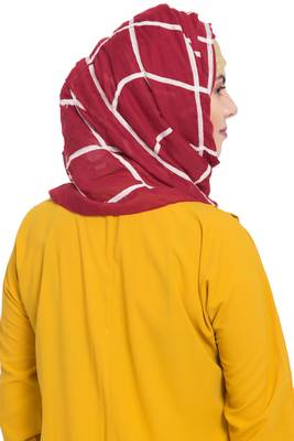 Maroon Cotton Islamic Hijab 3