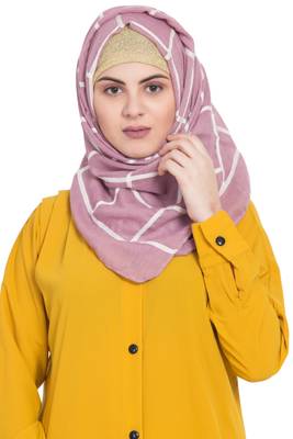 Pink Cotton Islamic Hijab 1