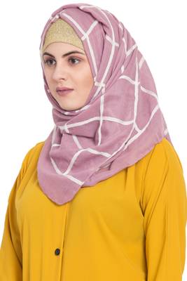 Pink Cotton Islamic Hijab 2