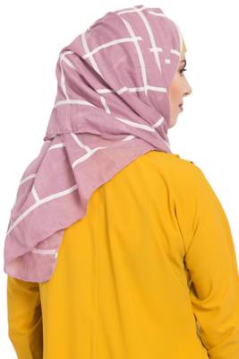Pink Cotton Islamic Hijab 3