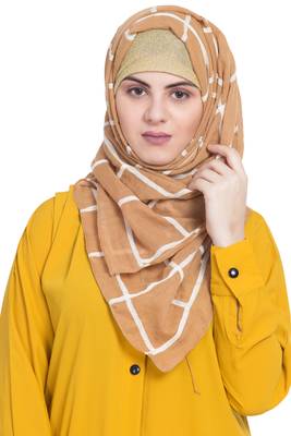 Yellow Cotton Islamic Hijab 1