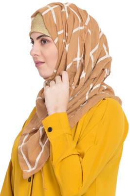 Yellow Cotton Islamic Hijab 2