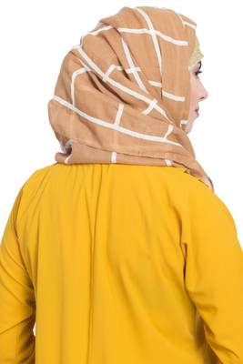 Yellow Cotton Islamic Hijab 3