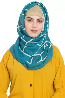 Green Cotton Islamic Hijab