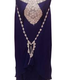 Navy blue georgette embroidered islamic wedding farasha