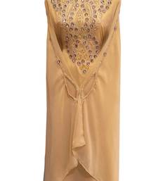 Beige georgette embroidered islamic wedding farasha