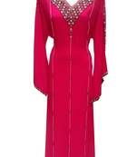 Pink georgette embroidered islamic wedding farasha