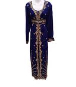 Blue georgette embroidered islamic wedding farasha