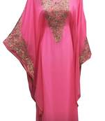 Pink georgette embroidered islamic wedding farasha