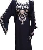 Blue georgette embroidered islamic wedding farasha