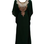 Green  georgette embroidered islamic wedding farasha