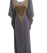 Grey georgette embroidered islamic wedding farasha