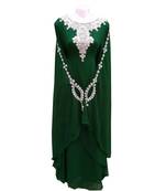 Green  georgette embroidered islamic wedding farasha