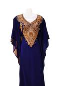 Blue georgette embroidered islamic wedding farasha